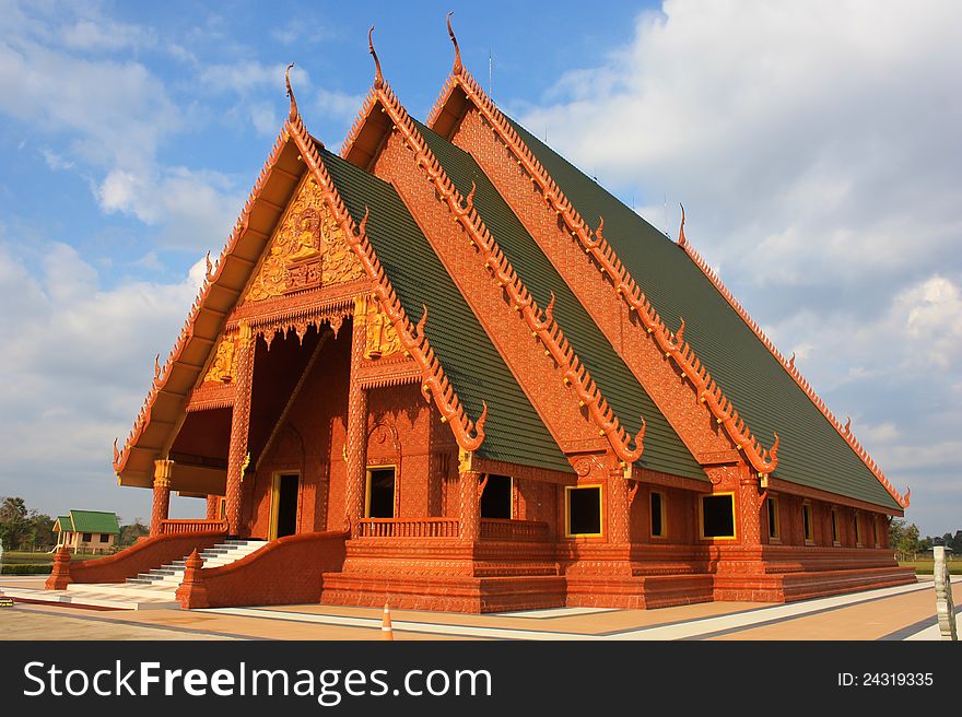 Beautiful Thai Temple Wat pha swangweeravong in Ubonratchathani, Thailand