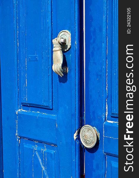 Traditional old door of a Greek house at Santorini island in the Cyclades, Greece. Traditional old door of a Greek house at Santorini island in the Cyclades, Greece