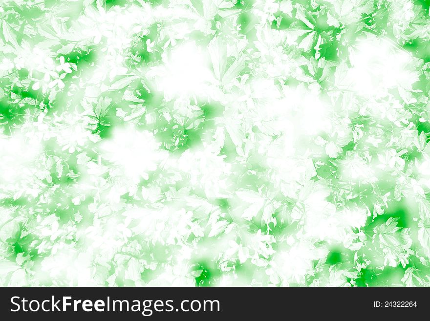 Abstract art background from the leaves and flowers. Abstract art background from the leaves and flowers