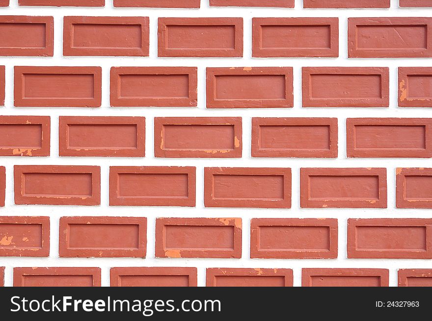 Red brick wall, abstract background