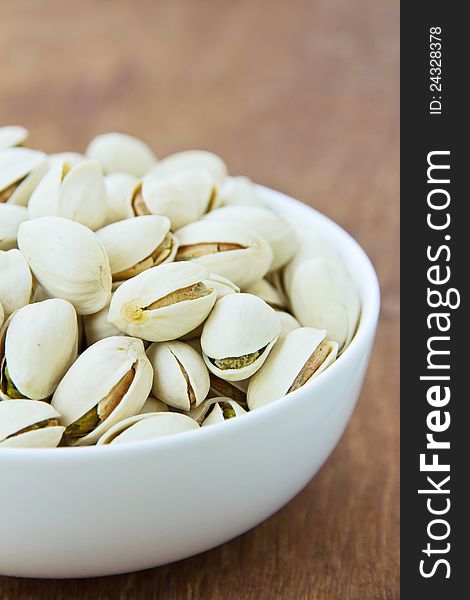 Close up image of pistachios