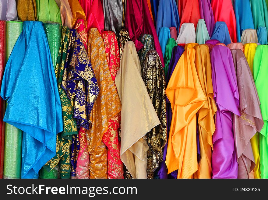 Colorful luxury and expensive clothes texture background