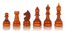 Chess. A Group Of Black Wooden Chess Pieces Royalty Free Stock Photography Chess. A Group Of Black Wooden Chess Pieces Royalty Free Stock Photography