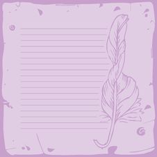 Lined Sheet Of Paper With Feather Royalty Free Stock Photos Lined Sheet Of Paper With Feather Royalty Free Stock Photos