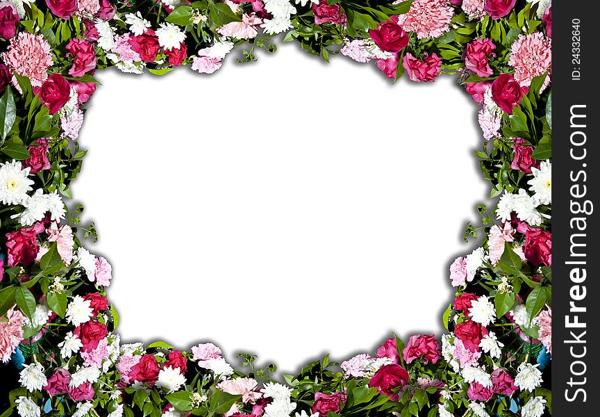 This Flower Frame on white background