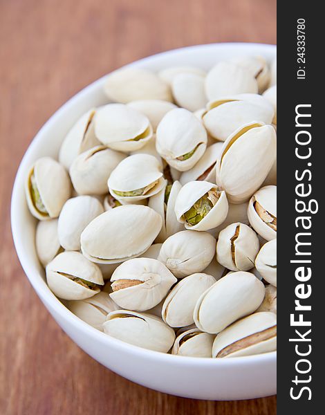 Close up image of pistachios