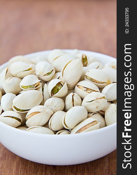 Close up image of pistachios