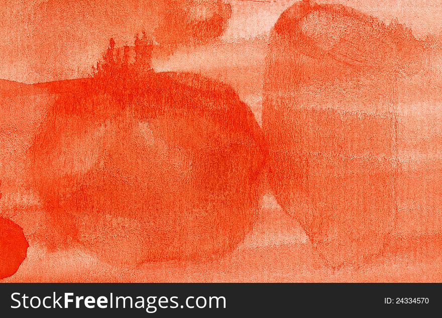 Abstract, red watercolor hand painted background. Abstract, red watercolor hand painted background.