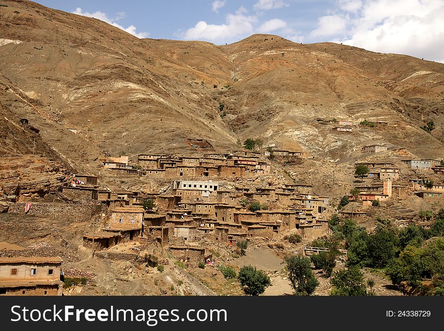 Small village in the middle of Atlas mountains, Morocco. Small village in the middle of Atlas mountains, Morocco