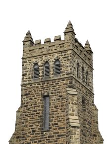 Stone Block Fortress Tower Isolated. Royalty Free Stock Images Stone Block Fortress Tower Isolated. Royalty Free Stock Images