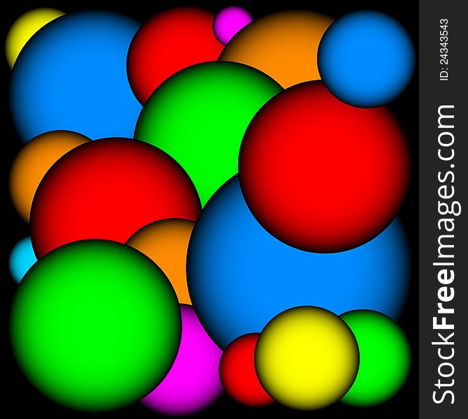 New abstract background from circles of different color
