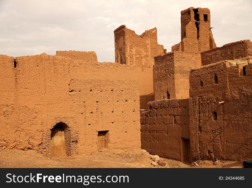 Interior of a beautiful kasbah in Draa Valley, Morocco. Interior of a beautiful kasbah in Draa Valley, Morocco