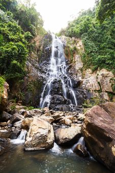 Beautiful Cascade Falls On The Rocks Stock Photos Beautiful Cascade Falls On The Rocks Stock Photos