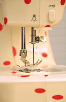 Retro Polka Dot Sewing Machine Stock Images Retro Polka Dot Sewing Machine Stock Images