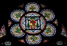 Notre Dame Stained Glass Royalty Free Stock Photos