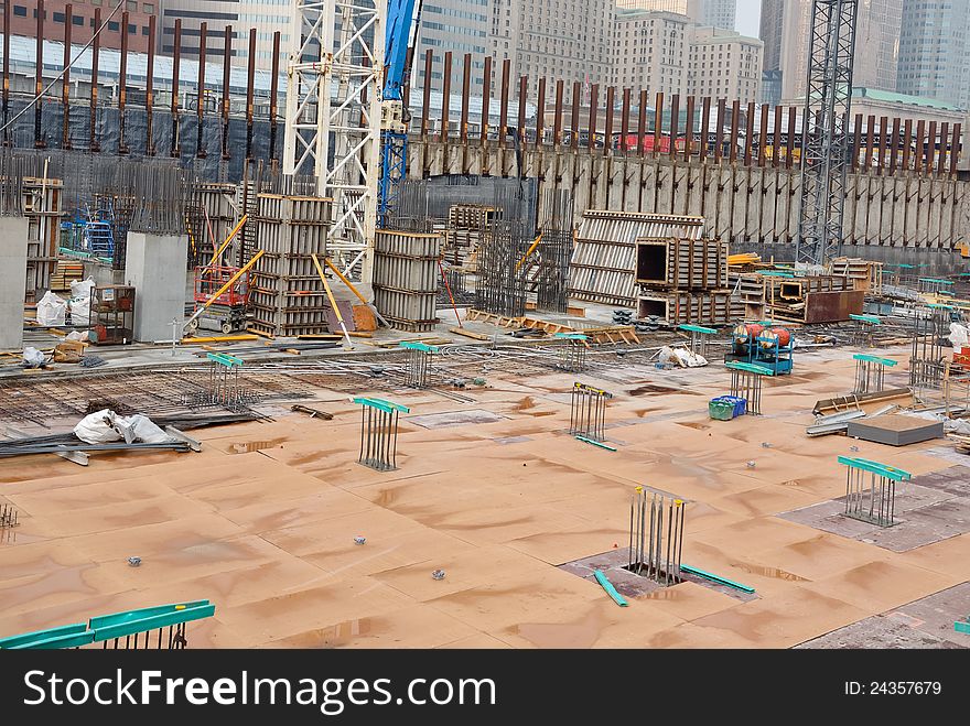 Excavated foundation for commercial real estate property. Excavated foundation for commercial real estate property