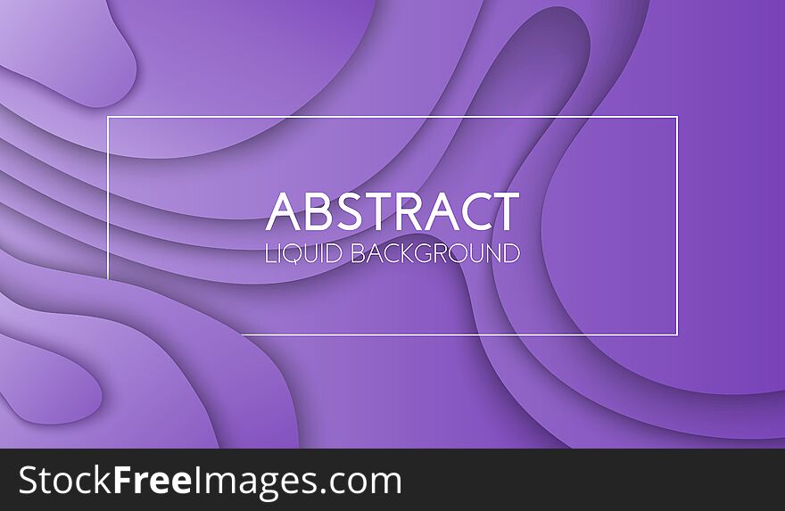 Vector background with deep very peri color paper cut shapes. 3D abstract paper art style, design layout for business