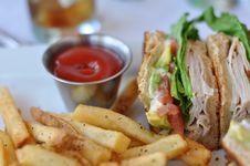 Turkey Club Sandwich Royalty Free Stock Photos Turkey Club Sandwich Royalty Free Stock Photos