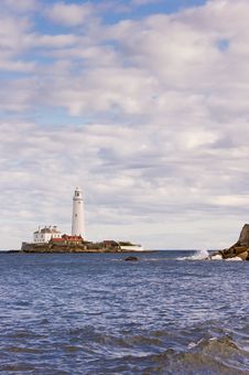 Lighthouse On St Marys Island Royalty Free Stock Photos Lighthouse On St Marys Island Royalty Free Stock Photos