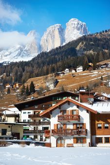 Village In The Mountains. Campitello Royalty Free Stock Photography Village In The Mountains. Campitello Royalty Free Stock Photography
