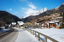 Village In The Mountains. Campitello Royalty Free Stock Photography Village In The Mountains. Campitello Royalty Free Stock Photography