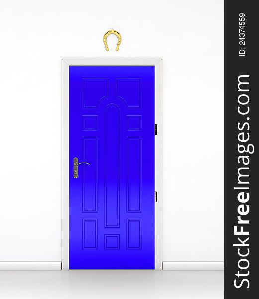 1+ Blue door golden horseshoe Free Stock Photos - StockFreeImages