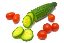 Cucumber And Cherry Tomatoes Royalty Free Stock Photo Cucumber And Cherry Tomatoes Royalty Free Stock Photo