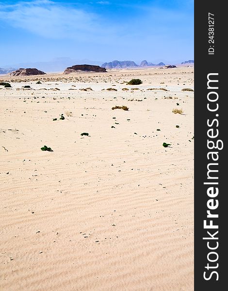 Desert landscape of Wadi Rum, Jordan