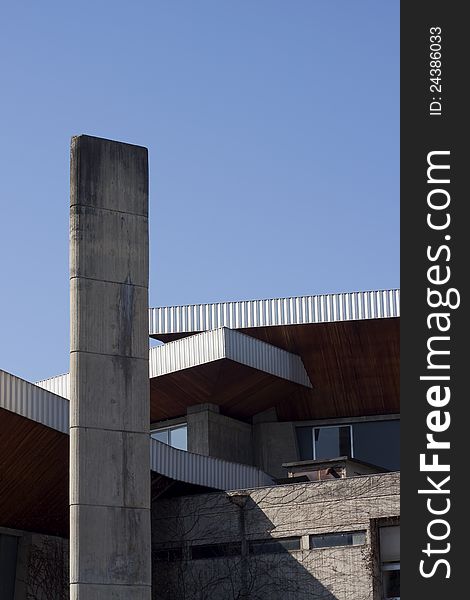 Modern Building in Grenoble University France.
