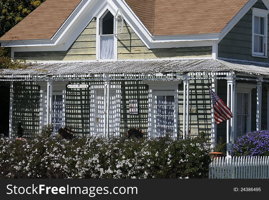 Beach cottage in the sun