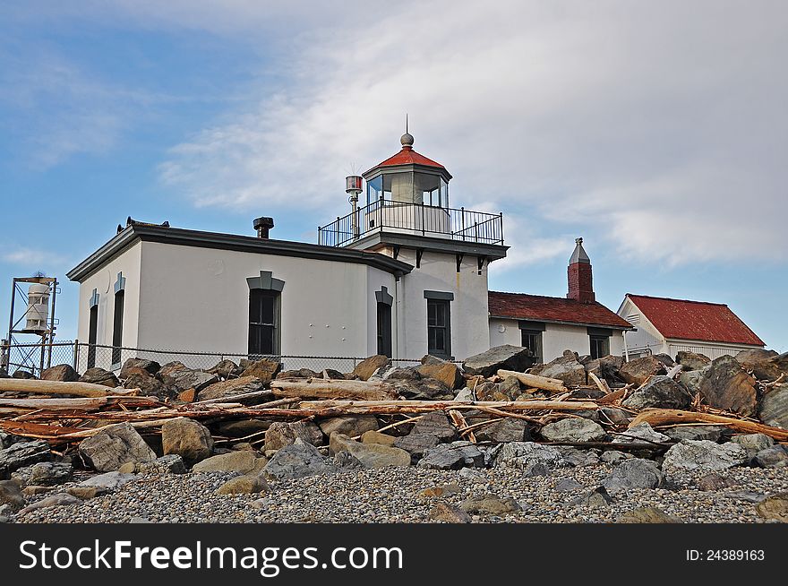 The Westpoint Lighthouse is located in Discovery Park in Seattle, Washington. The Westpoint Lighthouse is located in Discovery Park in Seattle, Washington.