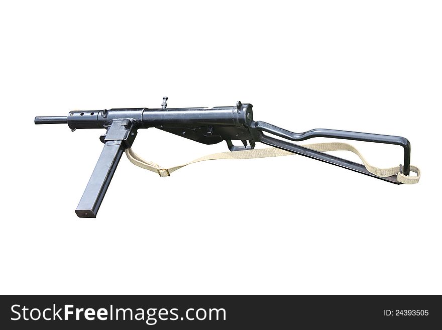 A Powerful Vintage Military Army Machine Gun.