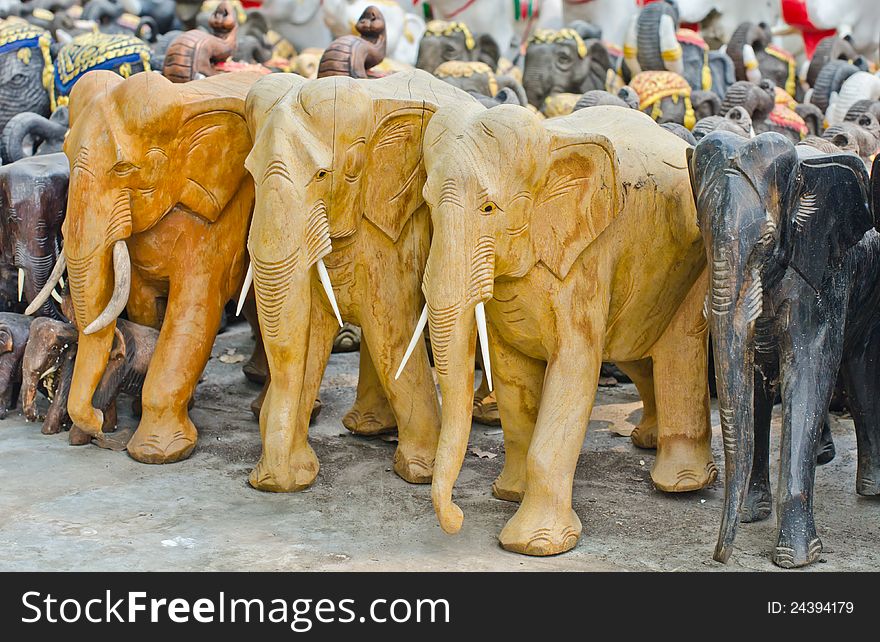 Elephants  for worship in thailand. Elephants  for worship in thailand.