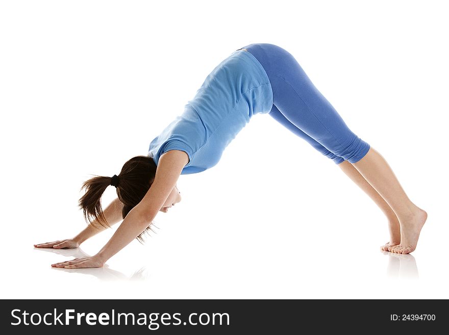 Image Of A Girl Practicing Yoga