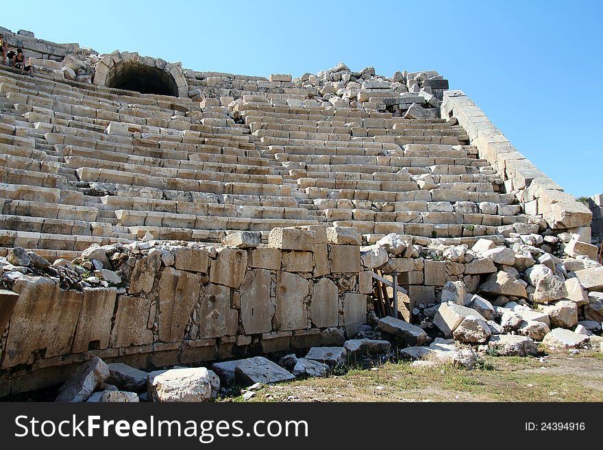 A gladiators Amphitheatre in Patara, Turkey. A gladiators Amphitheatre in Patara, Turkey.