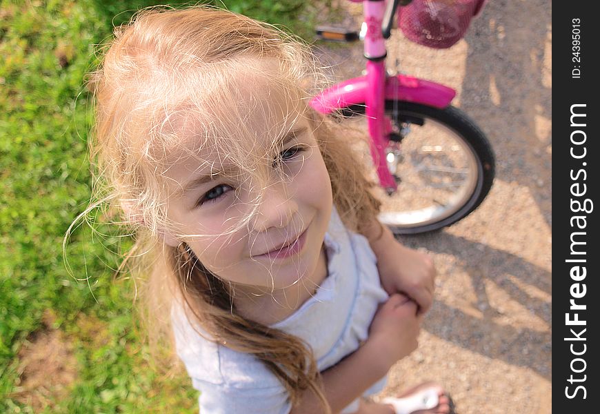 Girl With Bicycle