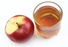 Red Apple And Glass Of Juice Stock Photography Red Apple And Glass Of Juice Stock Photography