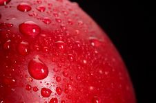 Red Apple Drops Stock Photography