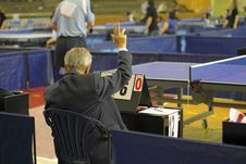 Table Tennis Referee Royalty Free Stock Photography Table Tennis Referee Royalty Free Stock Photography