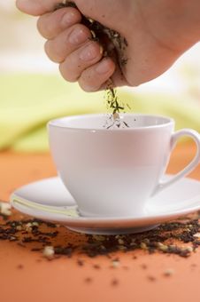 Tea With White Cup Royalty Free Stock Photo Tea With White Cup Royalty Free Stock Photo