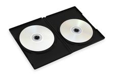 DVD Box & 2 Disks Stock Image DVD Box & 2 Disks Stock Image