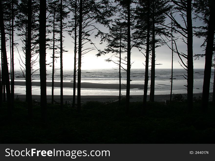 View of the Pacific Ocean near Ruby Beach, Olympic National Park. View of the Pacific Ocean near Ruby Beach, Olympic National Park