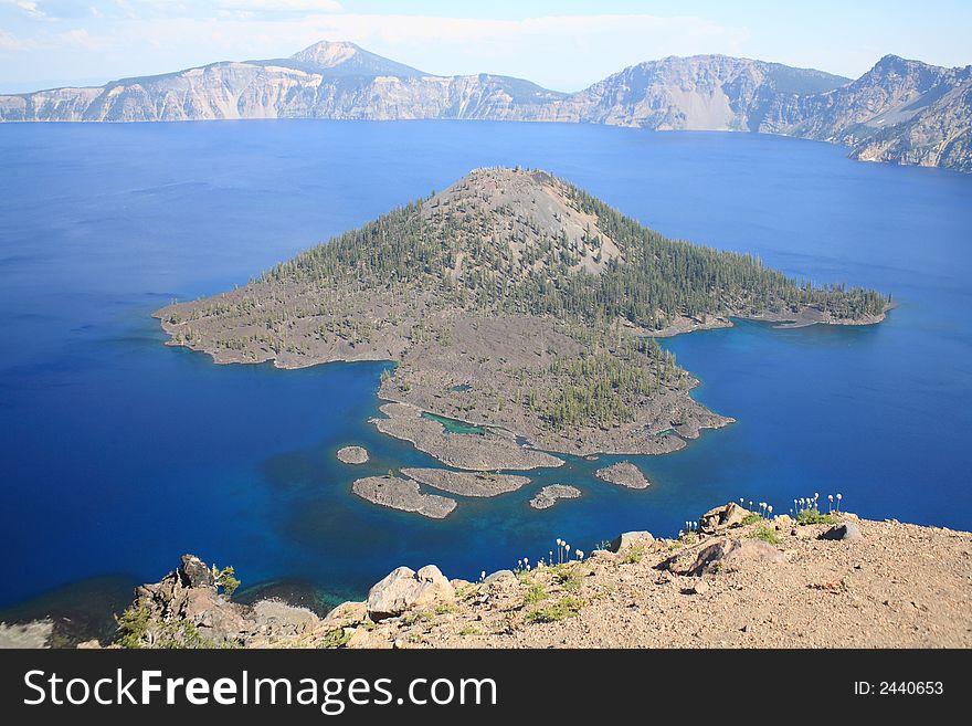 Wizard island at Crater Lake