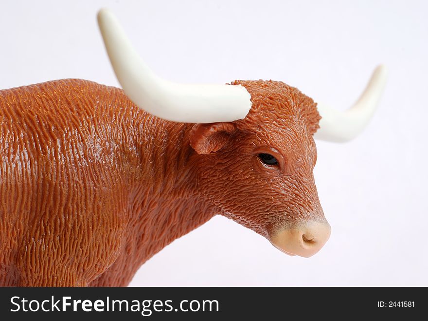 A toy Texas long horn. A toy Texas long horn