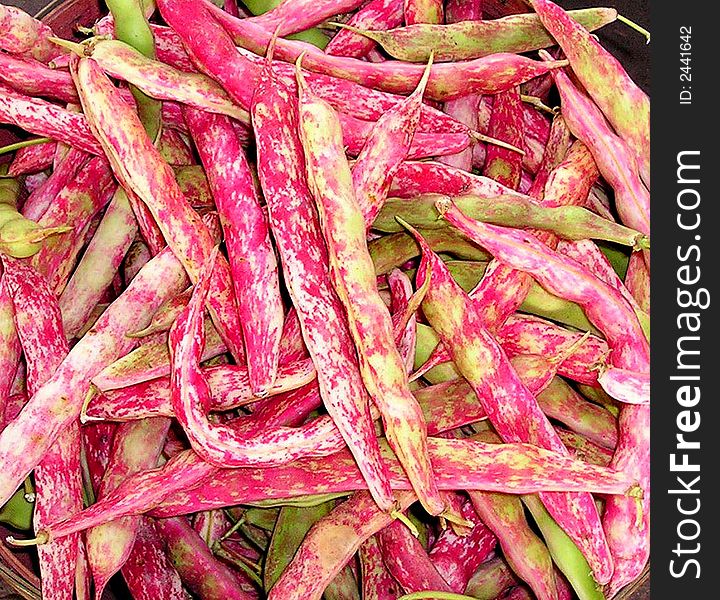 Close-up of a bushel of (unknown type) beans