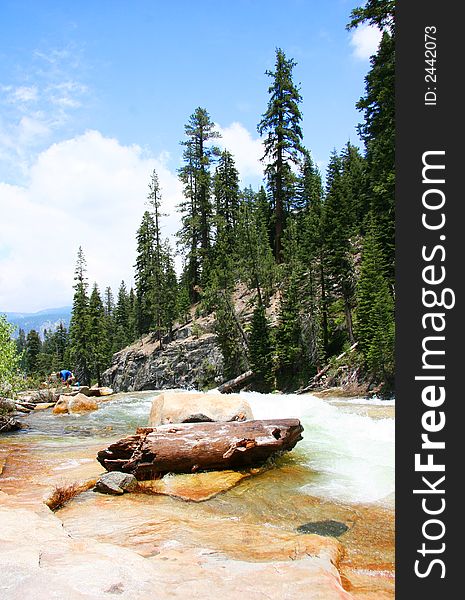 Yosemite river stream in the mountains. Yosemite river stream in the mountains.