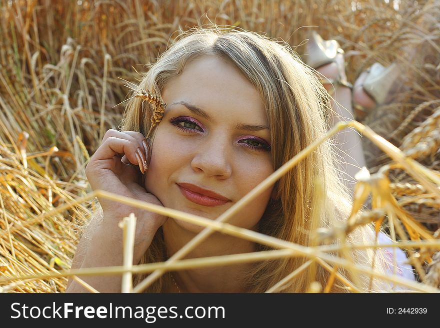 Anna In Wheat Field 4