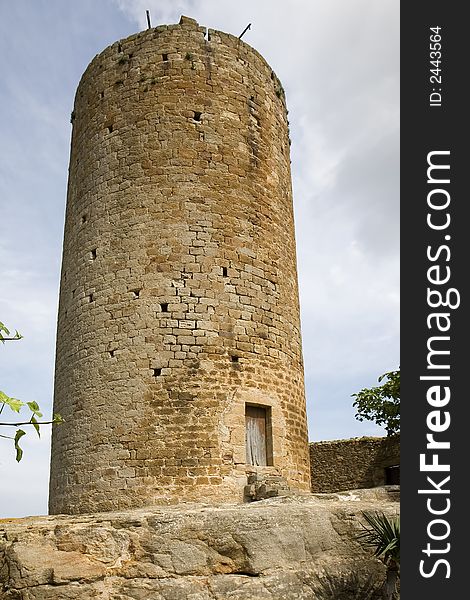Torre de les Hores (Tower of the Hours) in Pals, Girona province, Catalonia, Spain. Torre de les Hores (Tower of the Hours) in Pals, Girona province, Catalonia, Spain