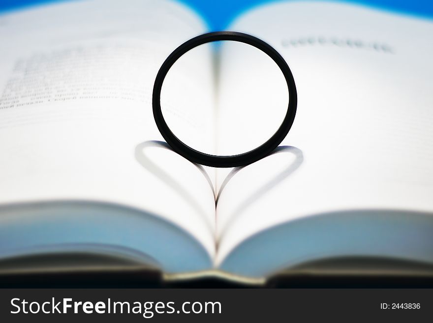 Symbol of love on pages of book (shallow dof). Symbol of love on pages of book (shallow dof)
