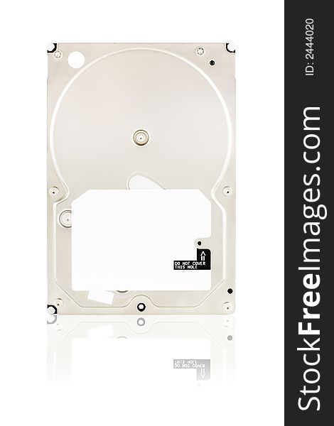 3,5 hard disk drive on a white background with clipping path for designers. 3,5 hard disk drive on a white background with clipping path for designers